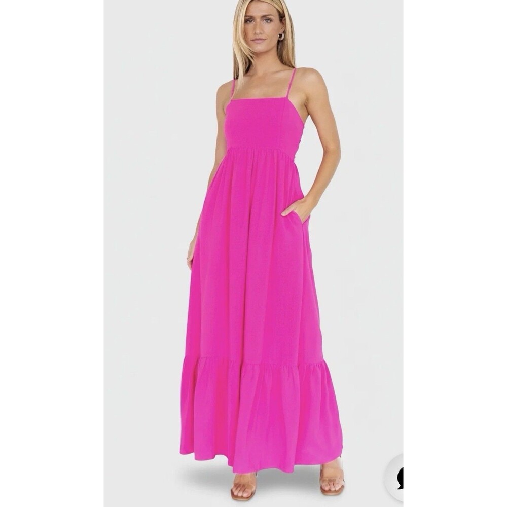 Baltic Born Women’s Regan Tank Maxi Dress Medium Barbie Party Wedding Guest